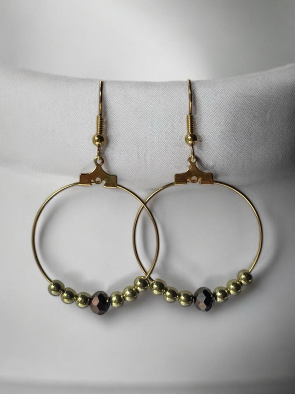 Gold & Bronze hoop earrings